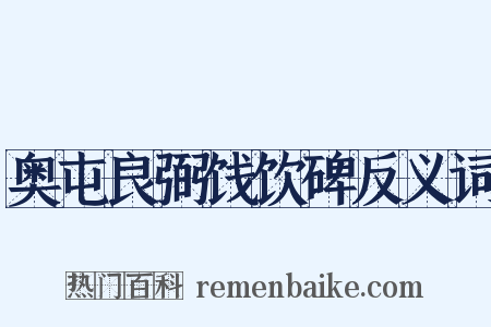 奥屯良弼饯饮碑反义词是什么意思的图片